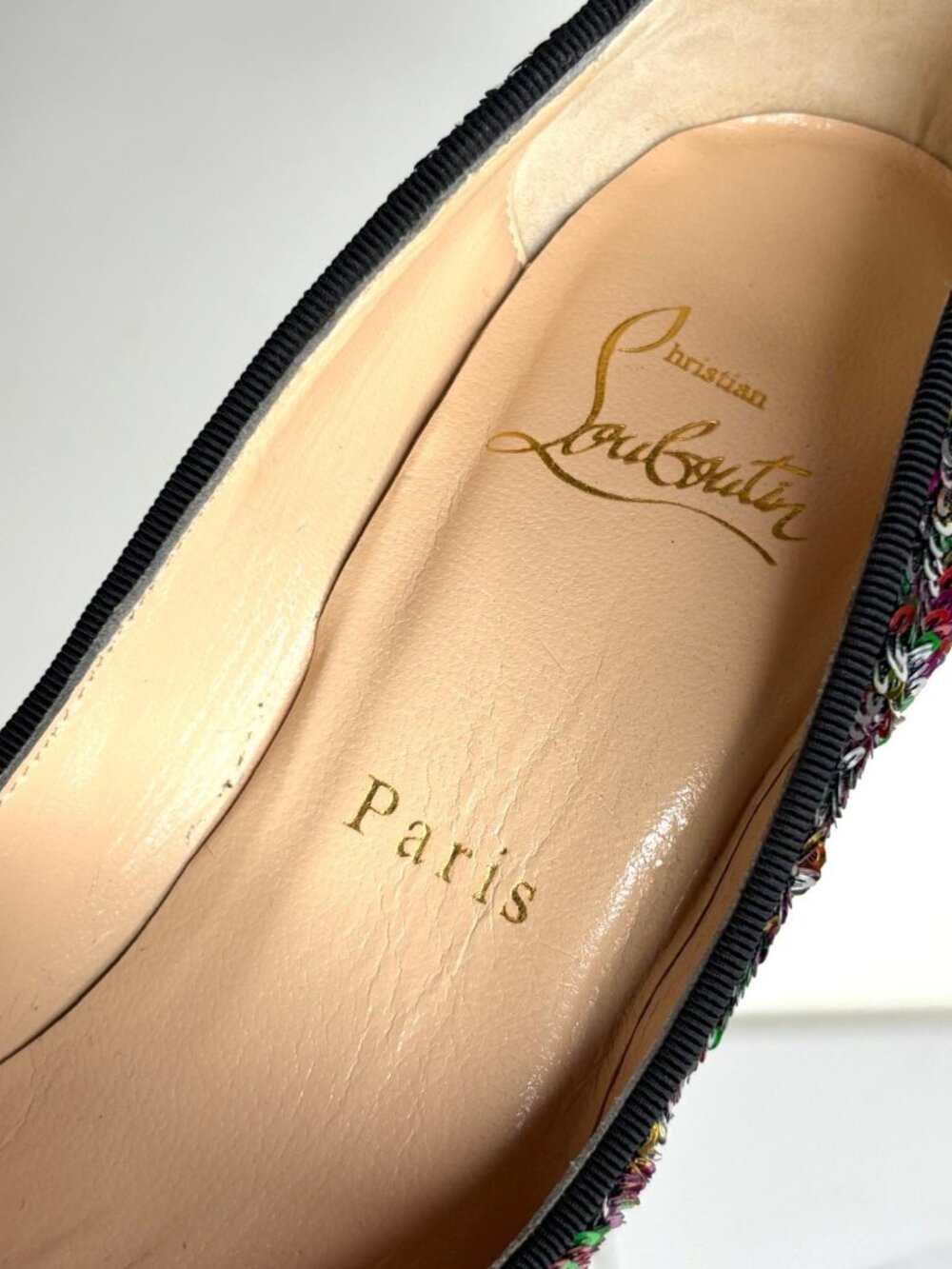 Christian Louboutin Pigalle Follies Multicolor/Silver Sequin 100mm Heels Pump 36 - Picture 3 of 12